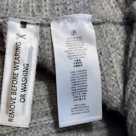 Michael Kors Open Front Ribbed 100% Cashmere Cardigan Pocho Sweater - Picture 10 of 11